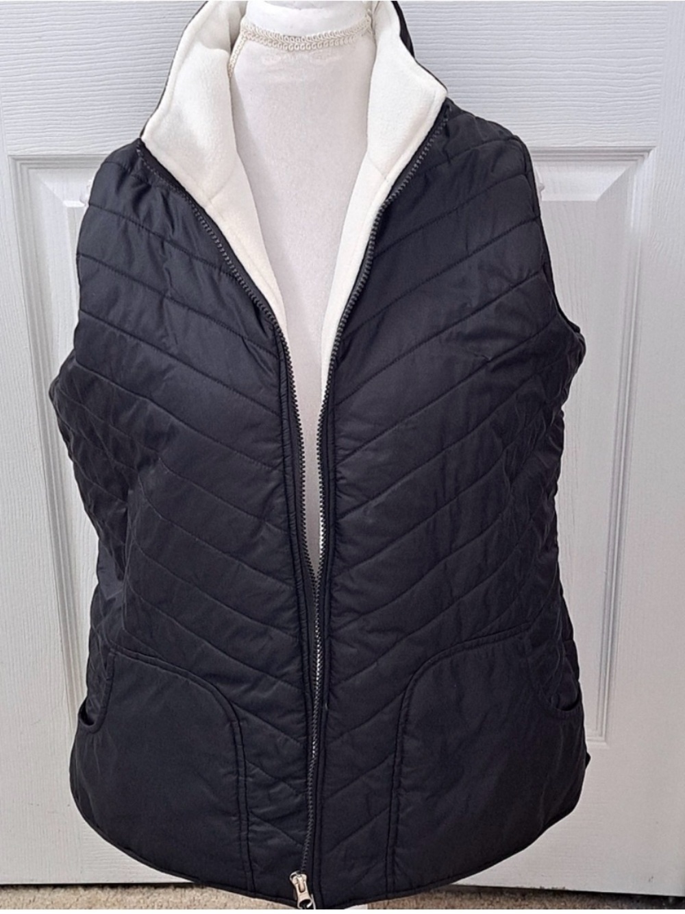 One Step Up Women's Black Quilted Vest Size 2X